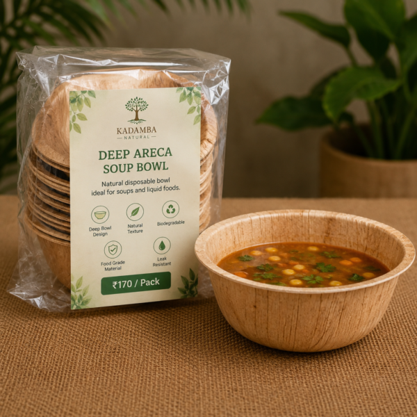 Kadamba Deep Areca Soup Bowl